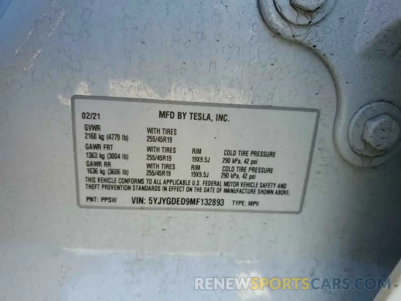 14 Photograph of a damaged car 5YJYGDED9MF132893 TESLA MODEL Y 2021