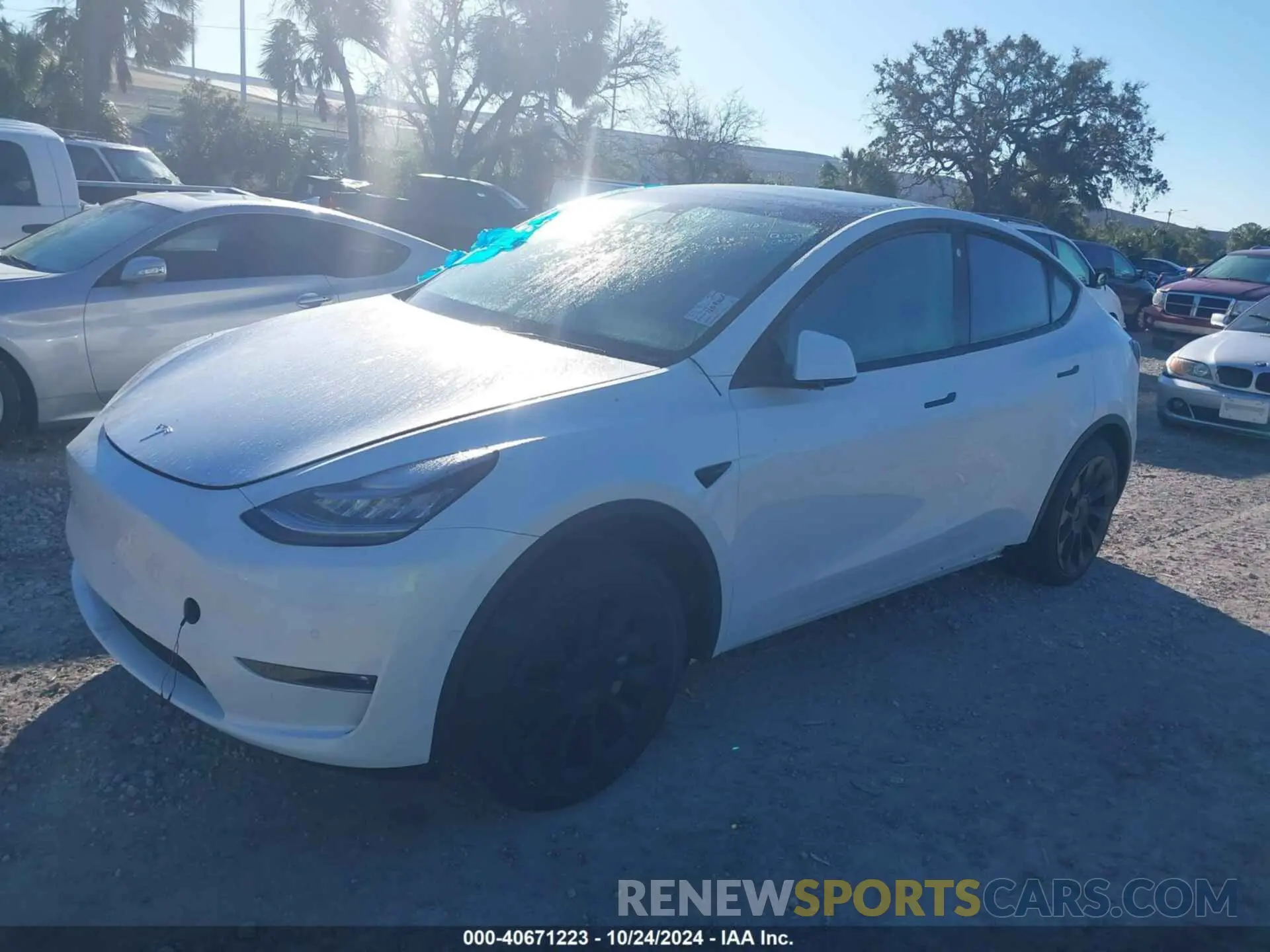 2 Photograph of a damaged car 5YJYGDEDXMF110160 TESLA MODEL Y 2021