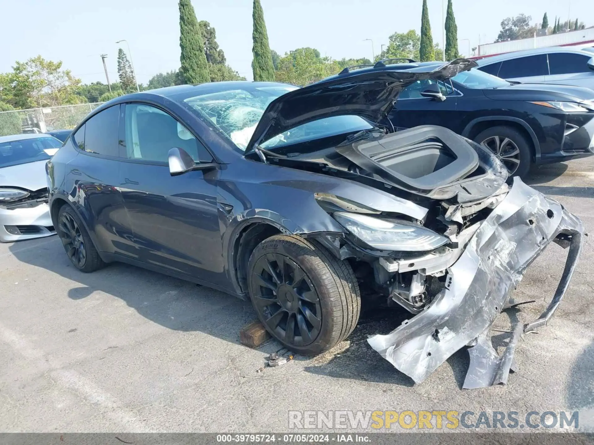 1 Photograph of a damaged car 5YJYGDEDXMF134443 TESLA MODEL Y 2021