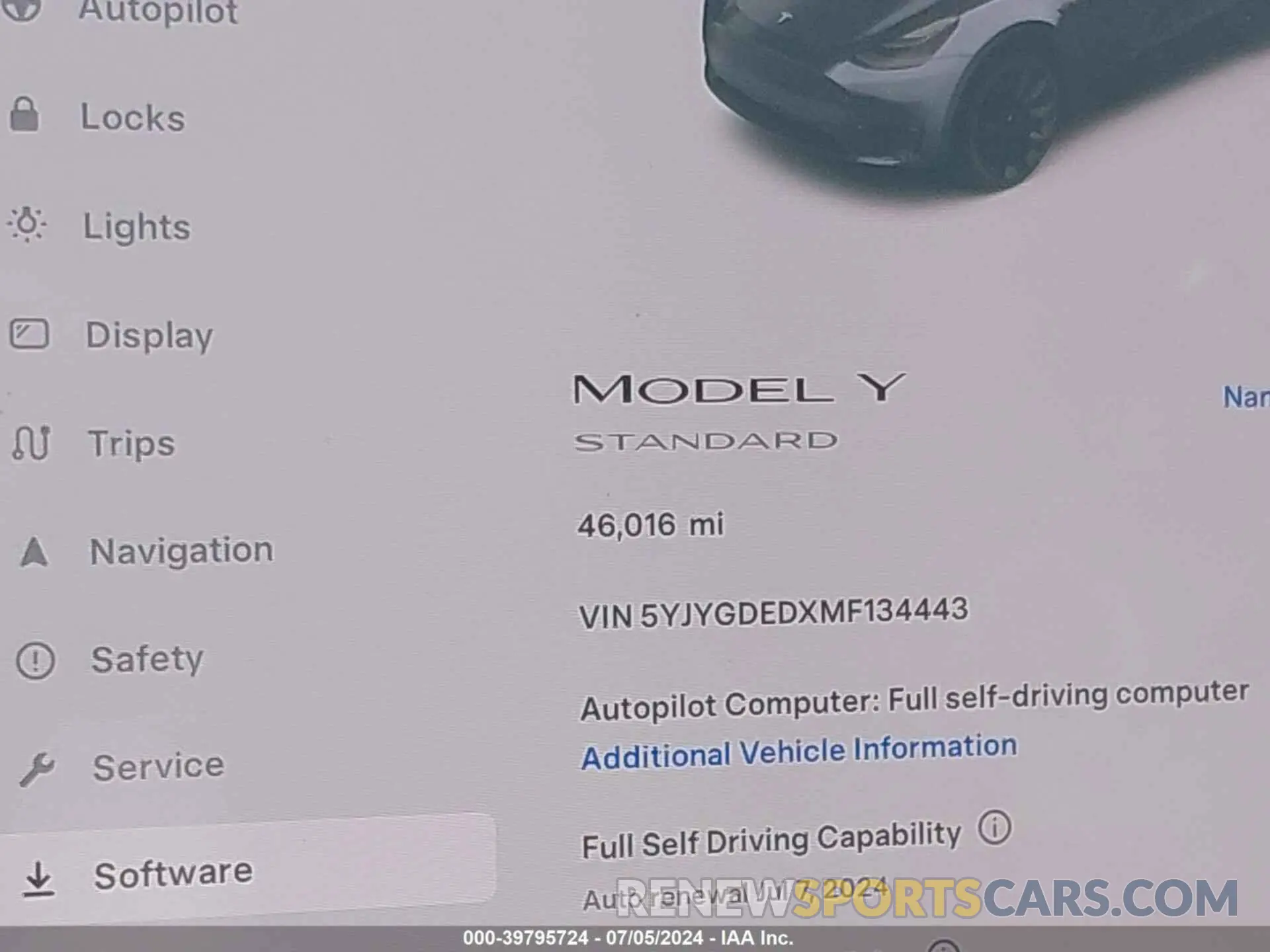 15 Photograph of a damaged car 5YJYGDEDXMF134443 TESLA MODEL Y 2021