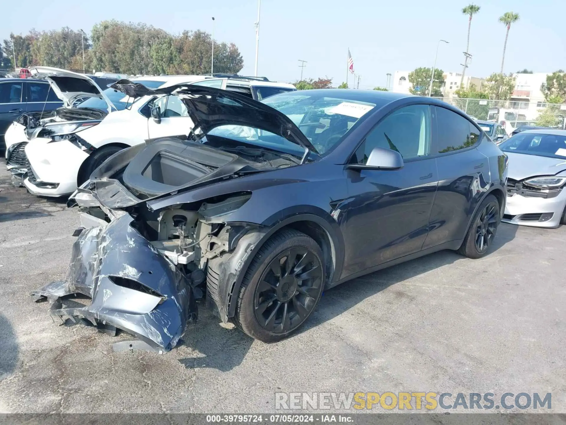 2 Photograph of a damaged car 5YJYGDEDXMF134443 TESLA MODEL Y 2021