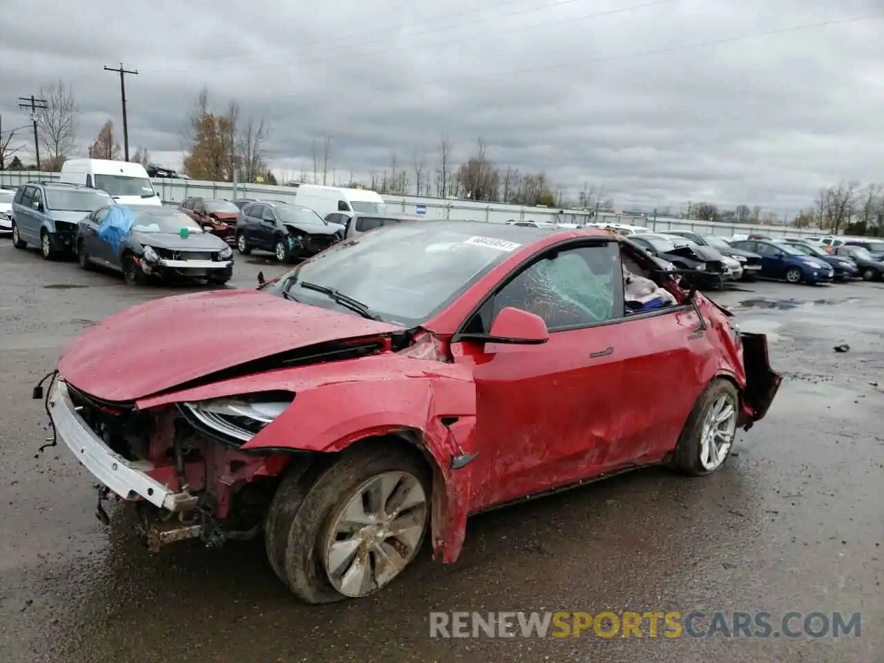 9 Photograph of a damaged car 5YJYGDEE0MF066632 TESLA MODEL Y 2021