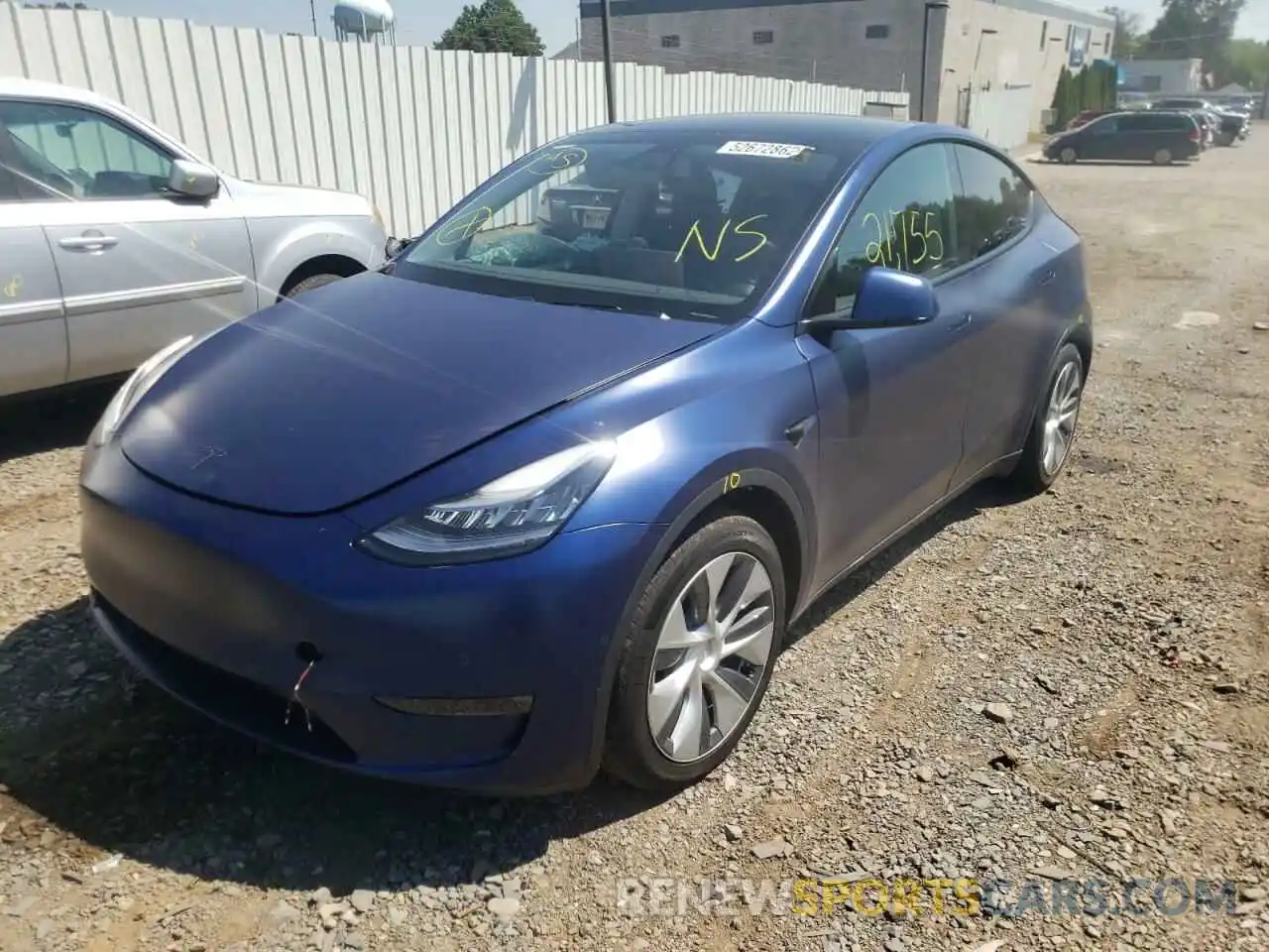 2 Photograph of a damaged car 5YJYGDEE0MF068865 TESLA MODEL Y 2021