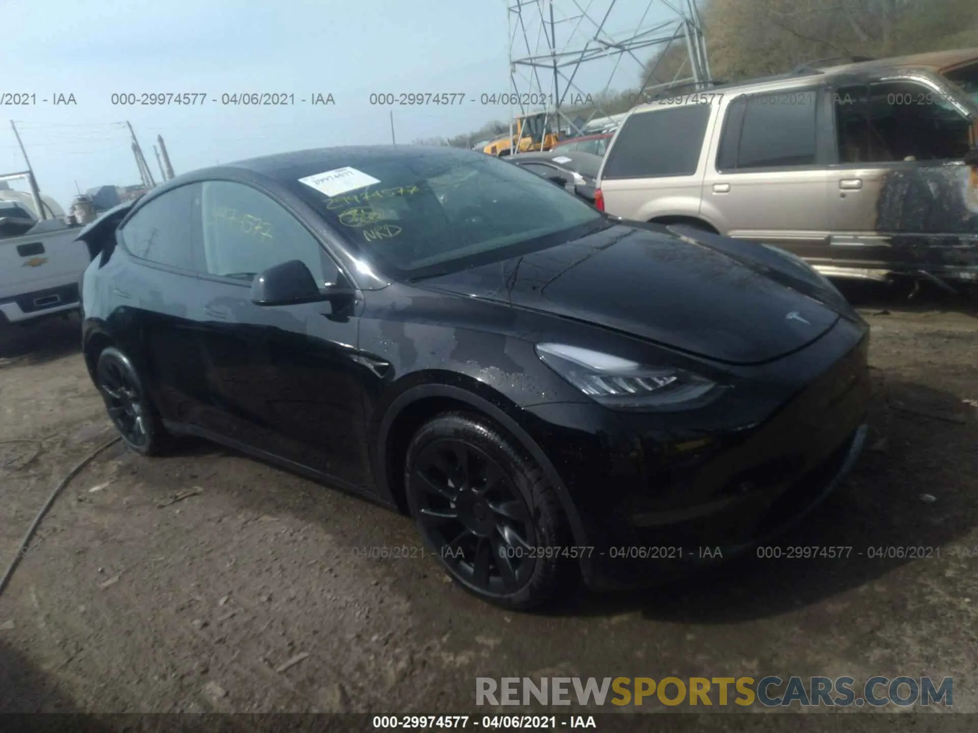 1 Photograph of a damaged car 5YJYGDEE0MF084788 TESLA MODEL Y 2021
