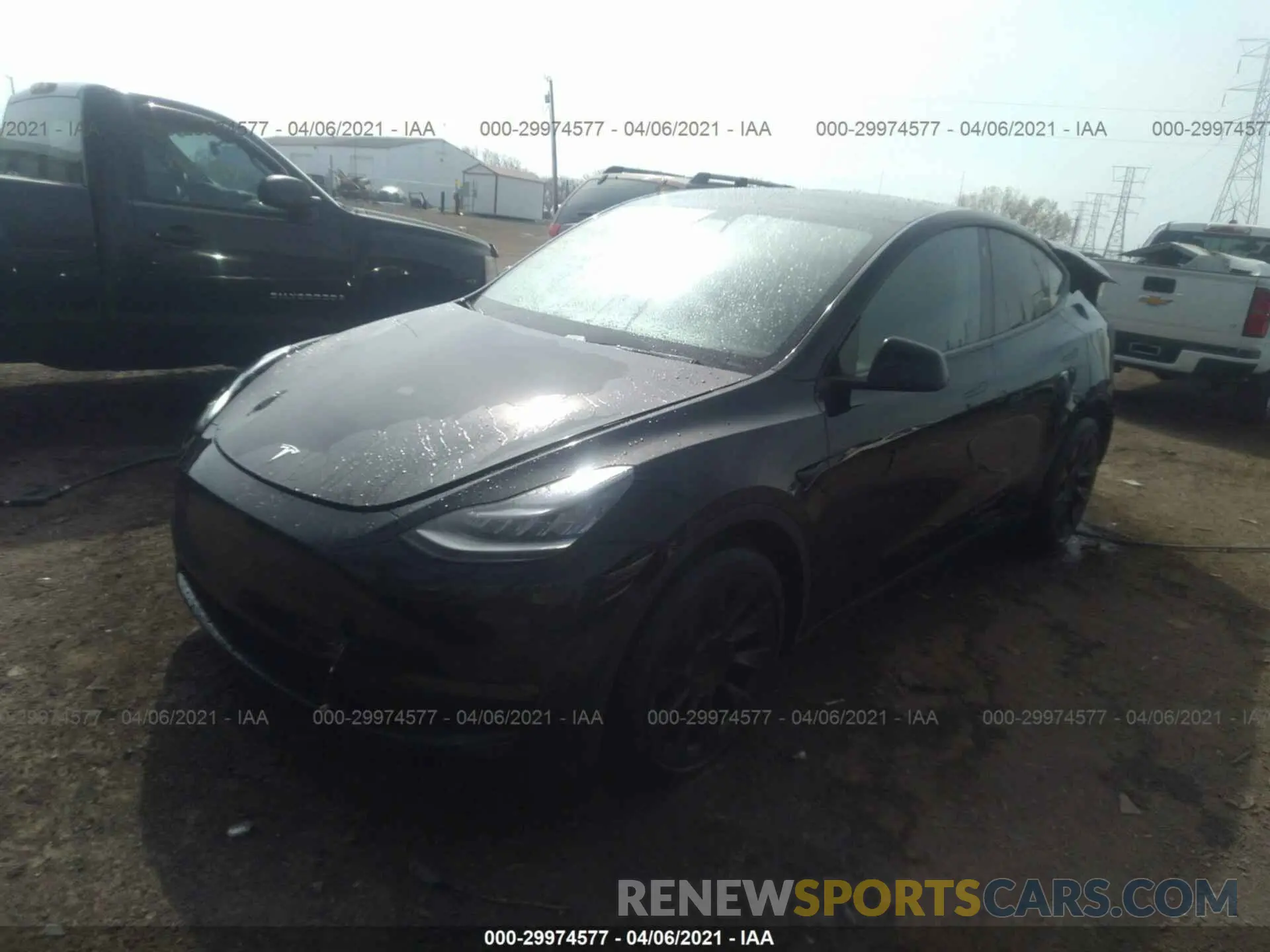 2 Photograph of a damaged car 5YJYGDEE0MF084788 TESLA MODEL Y 2021
