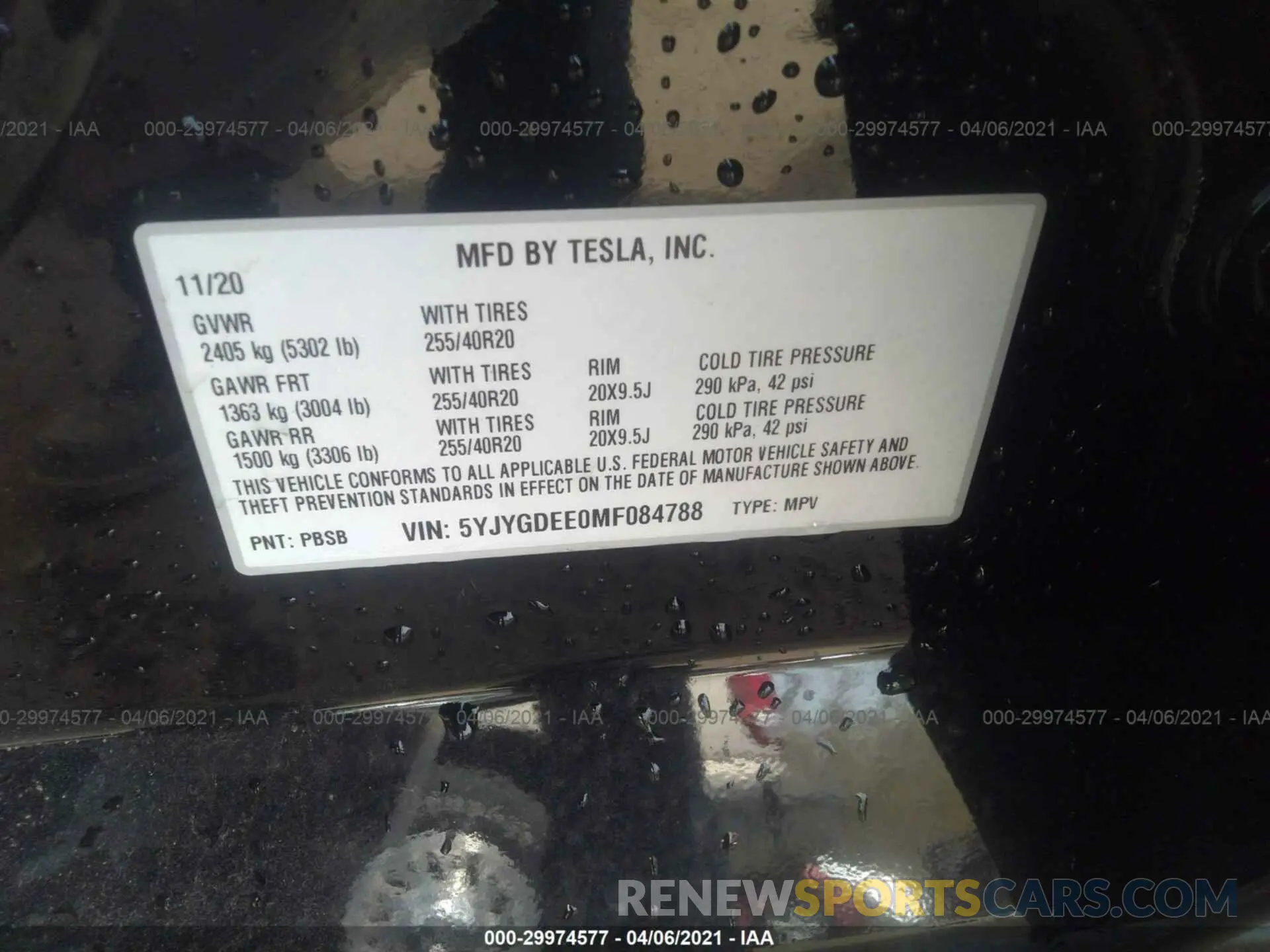 9 Photograph of a damaged car 5YJYGDEE0MF084788 TESLA MODEL Y 2021