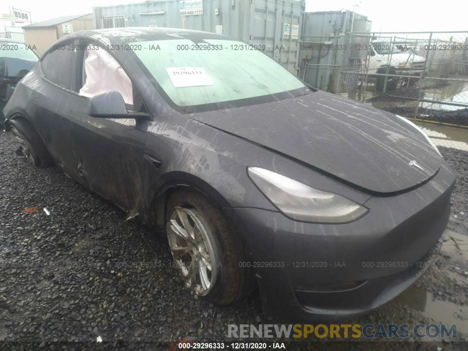 1 Photograph of a damaged car 5YJYGDEE0MF086721 TESLA MODEL Y 2021