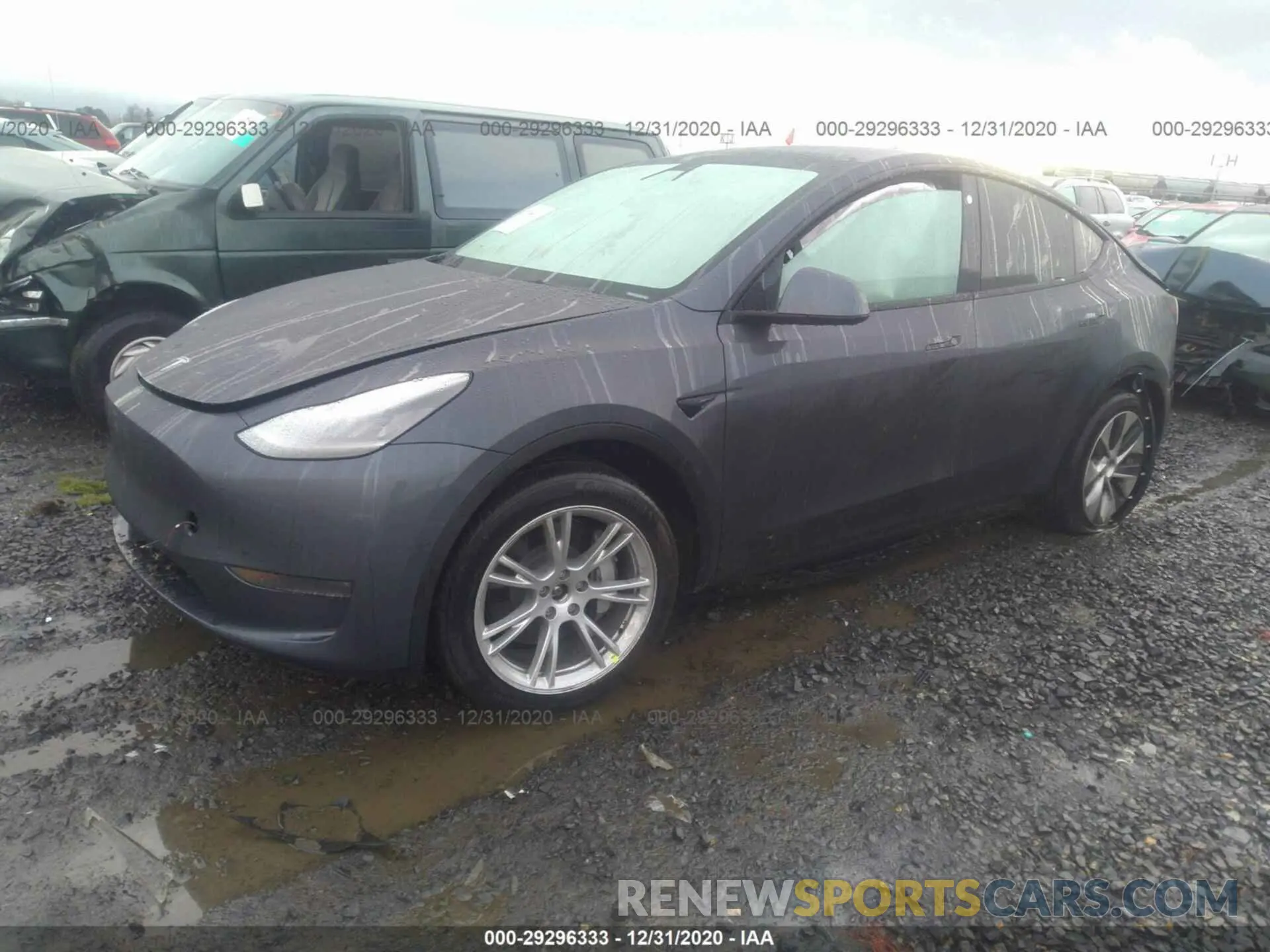 2 Photograph of a damaged car 5YJYGDEE0MF086721 TESLA MODEL Y 2021