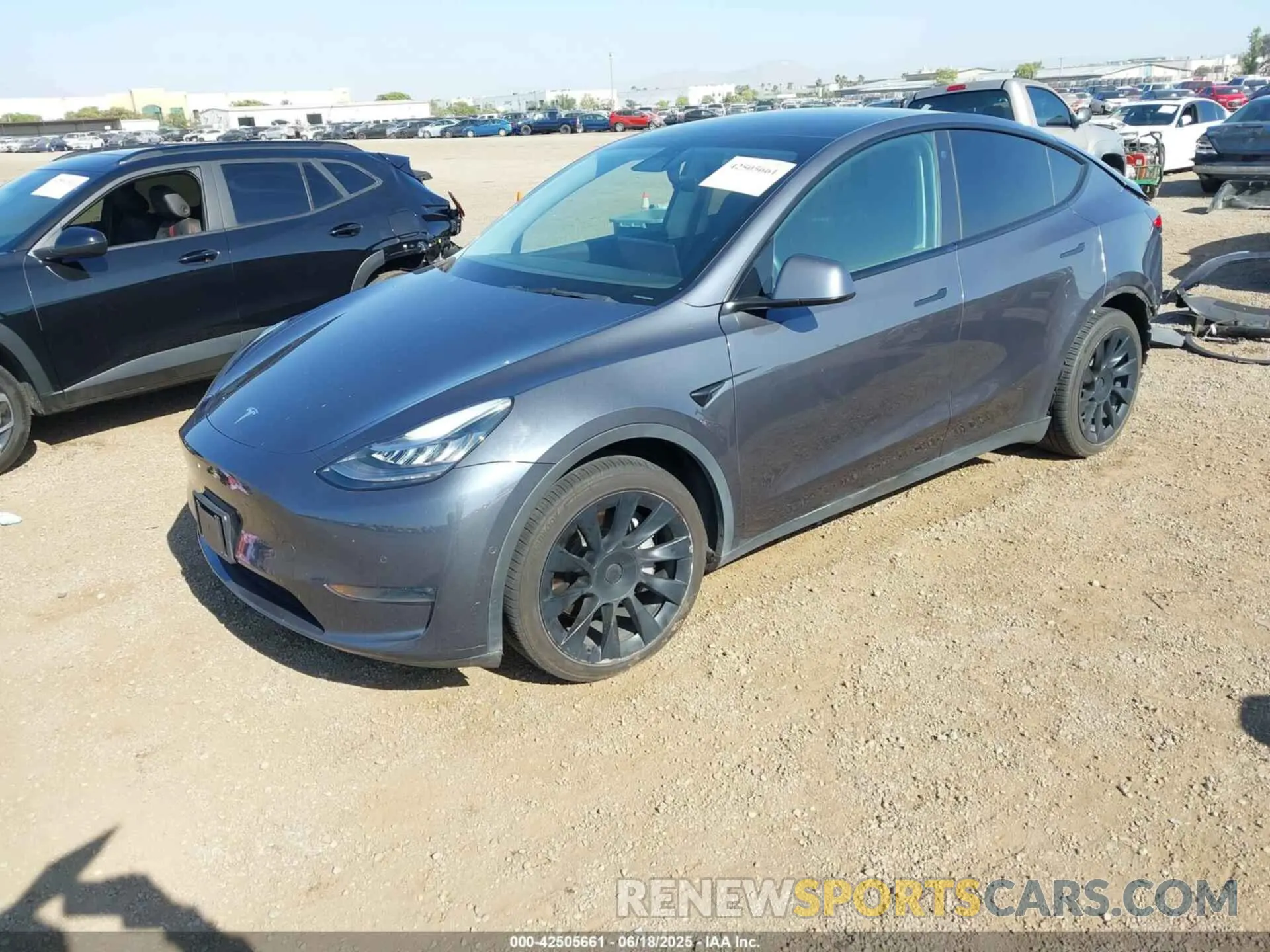 2 Photograph of a damaged car 5YJYGDEE0MF098108 TESLA MODEL Y 2021
