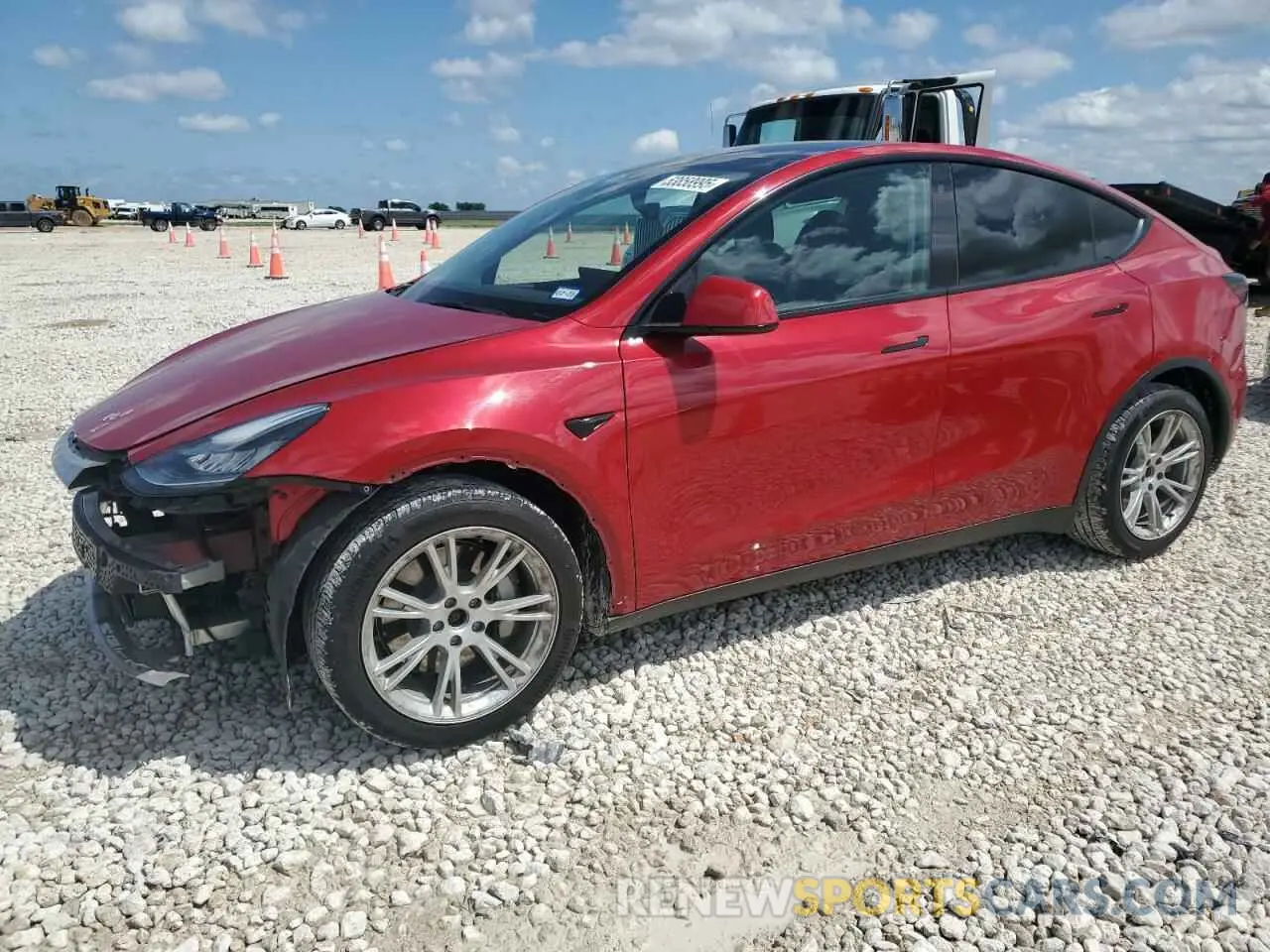 1 Photograph of a damaged car 5YJYGDEE0MF099274 TESLA MODEL Y 2021