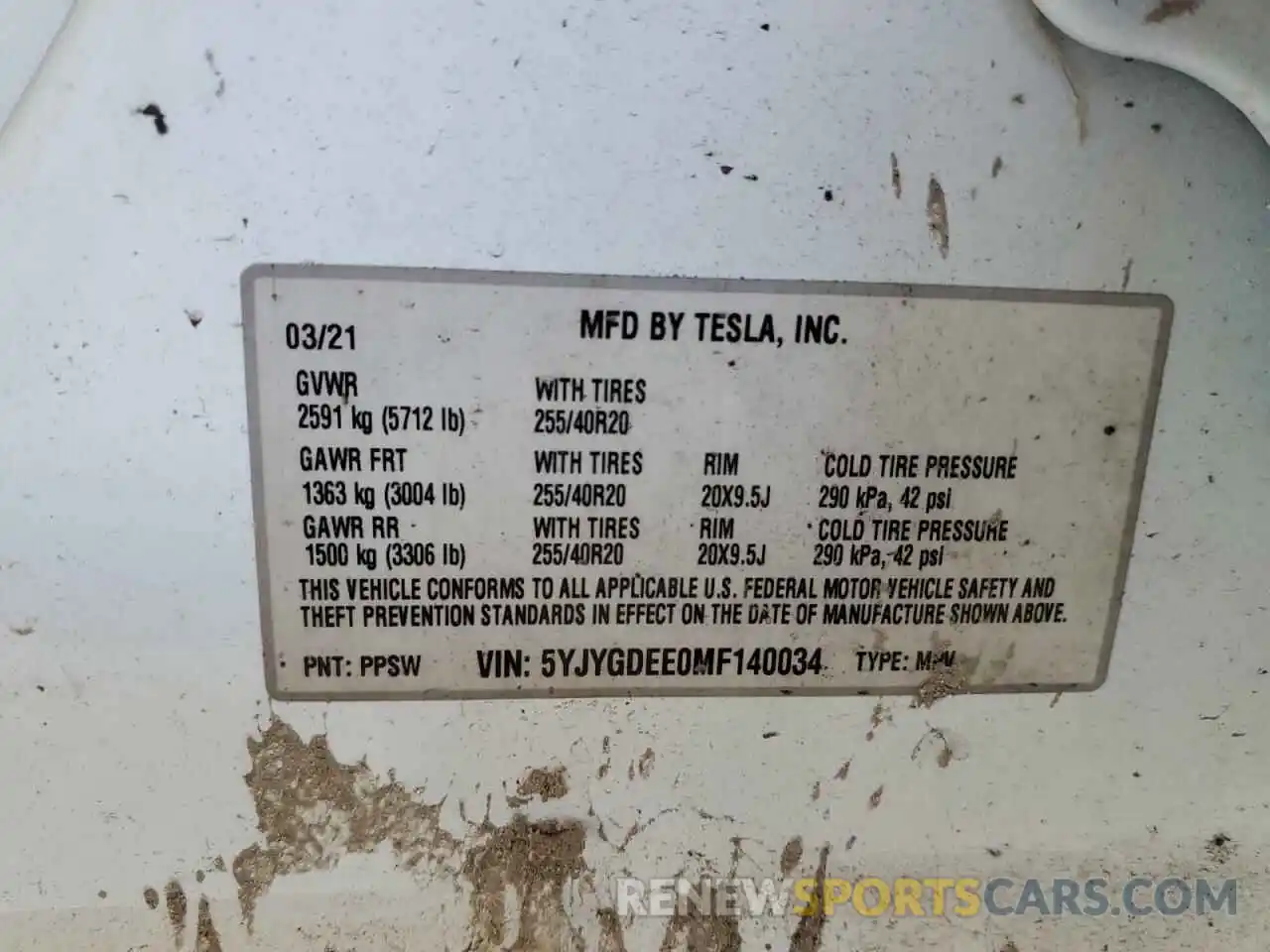 12 Photograph of a damaged car 5YJYGDEE0MF140034 TESLA MODEL Y 2021