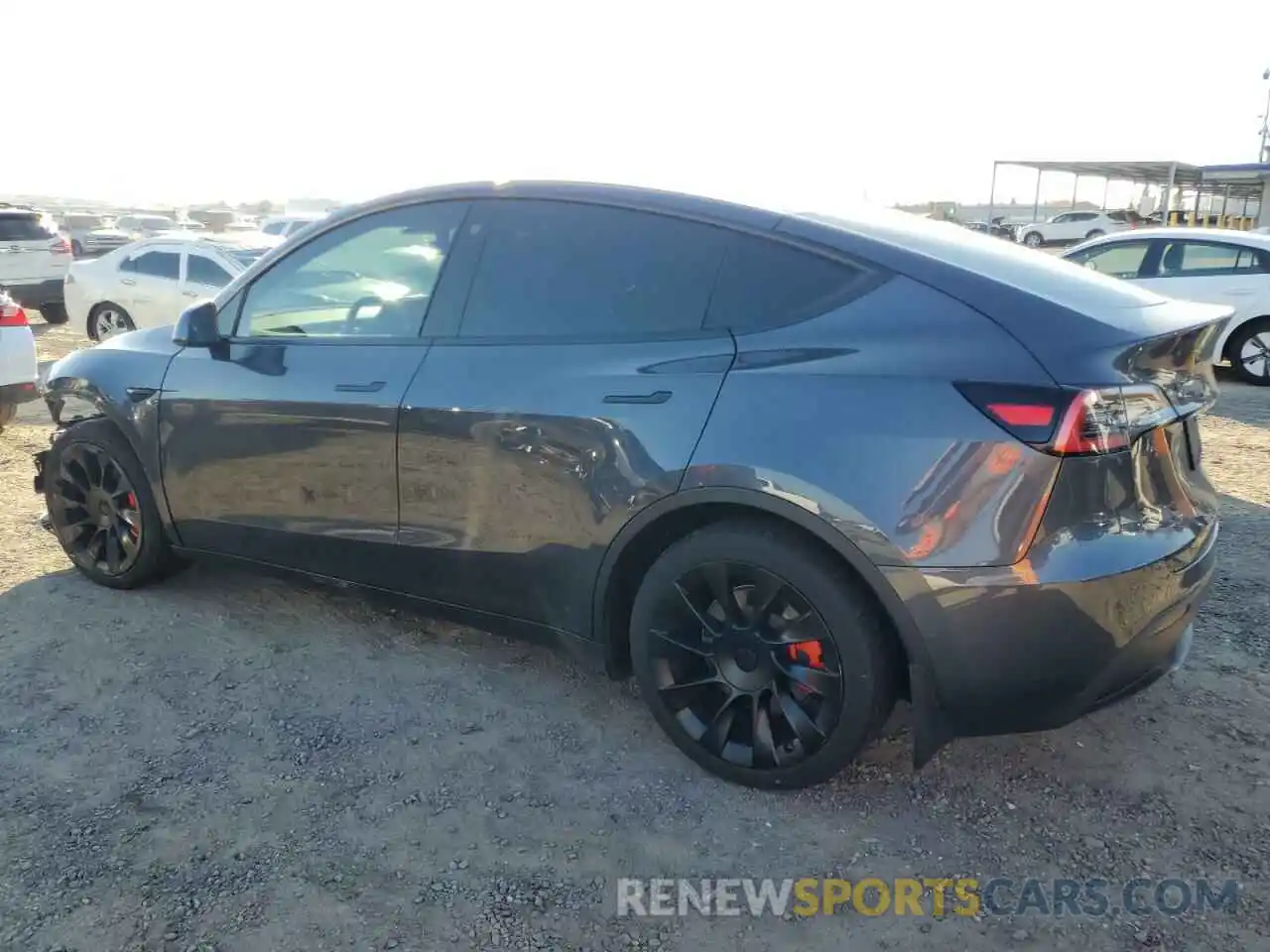 2 Photograph of a damaged car 5YJYGDEE0MF141166 TESLA MODEL Y 2021