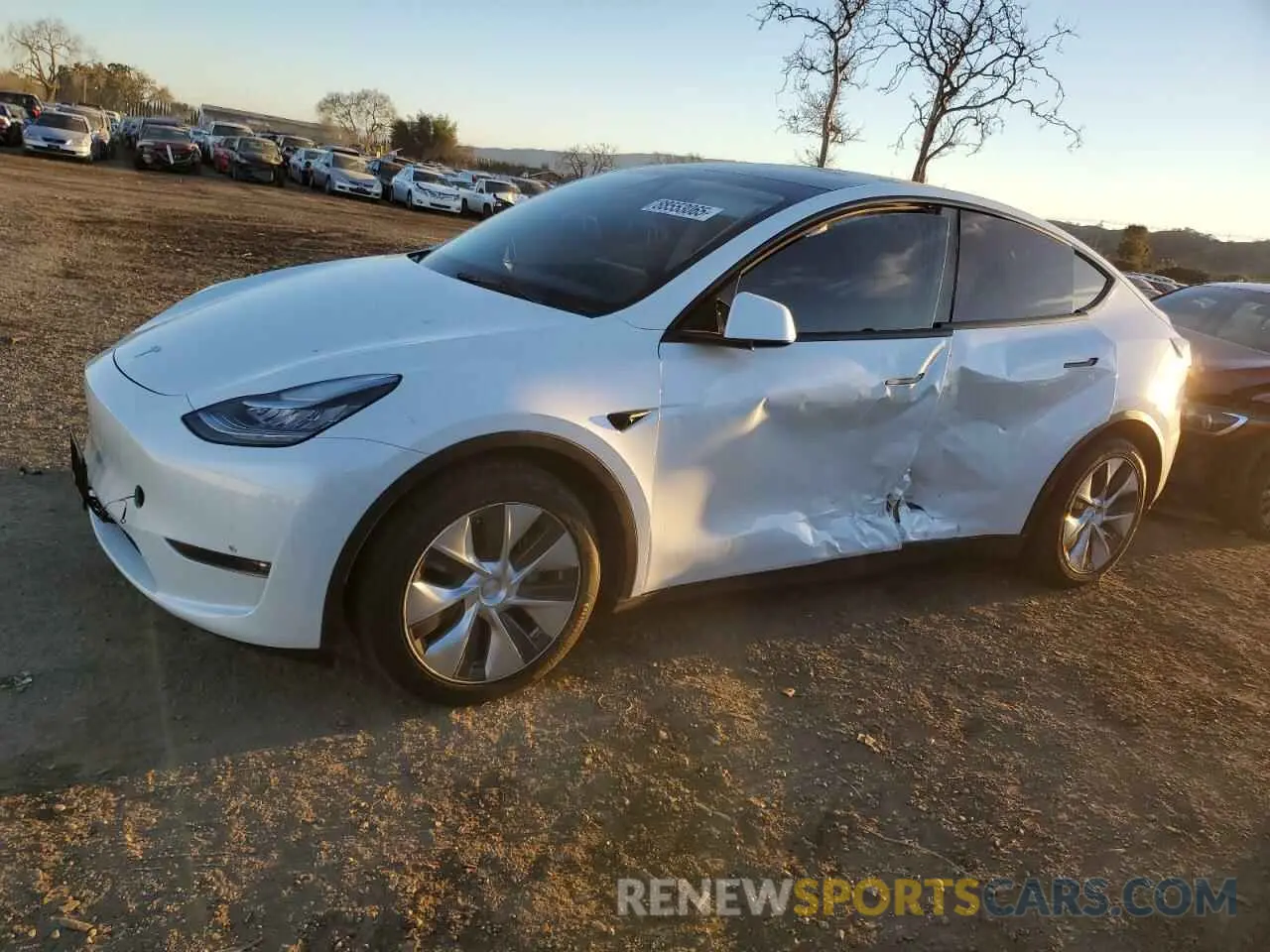1 Photograph of a damaged car 5YJYGDEE0MF172725 TESLA MODEL Y 2021