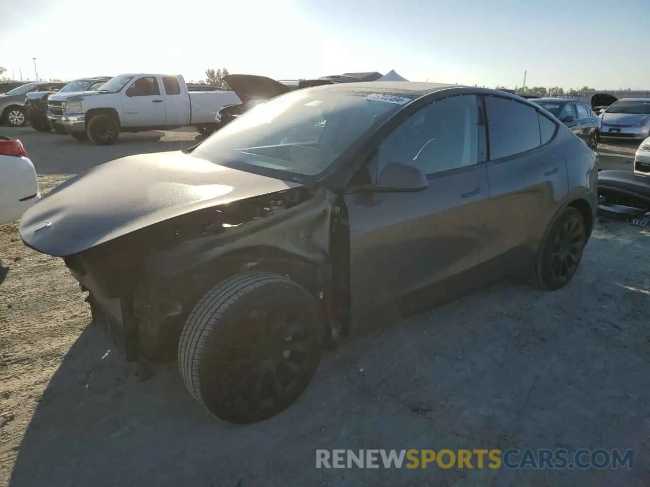 1 Photograph of a damaged car 5YJYGDEE0MF174328 TESLA MODEL Y 2021