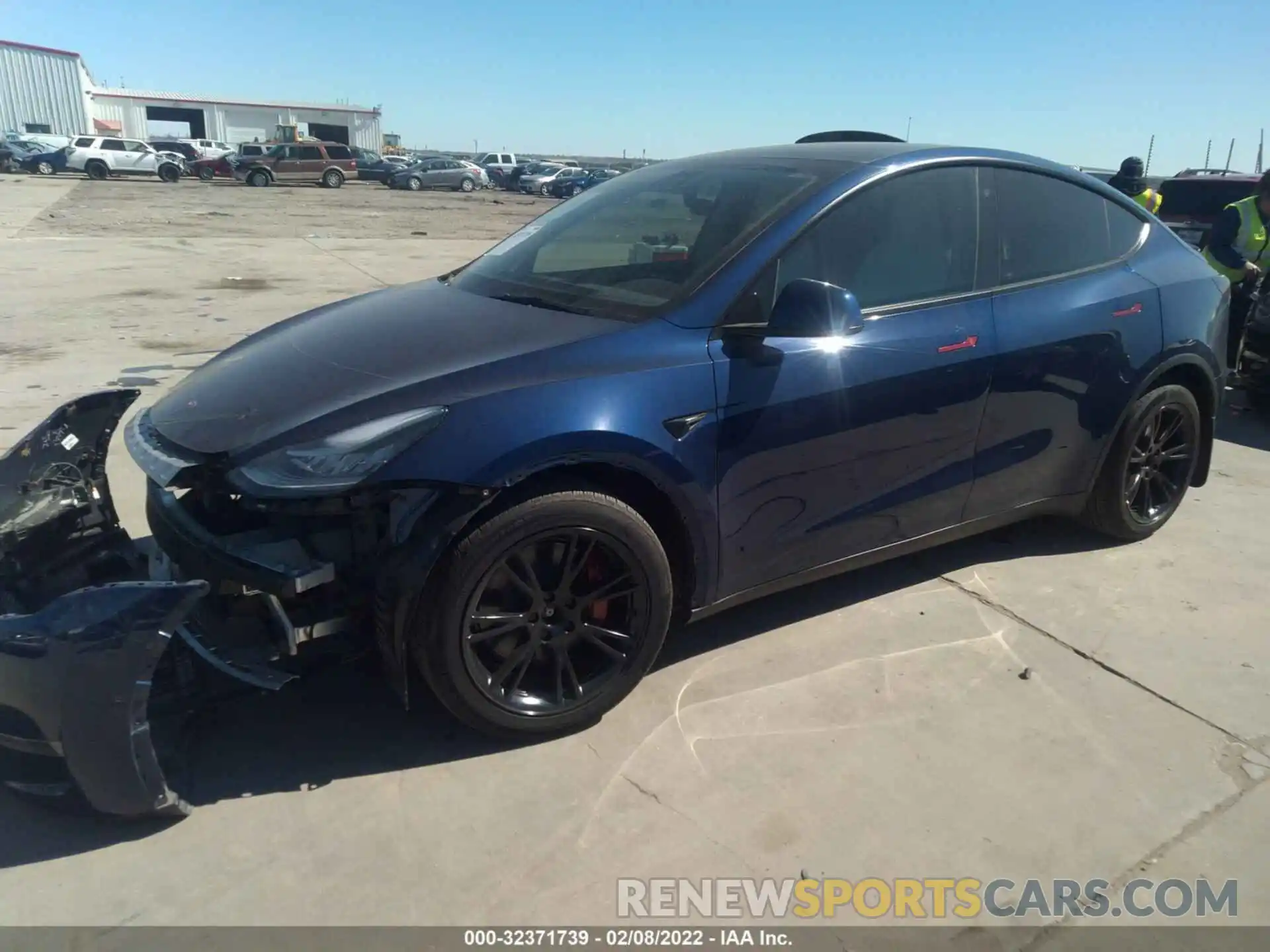 2 Photograph of a damaged car 5YJYGDEE0MF187371 TESLA MODEL Y 2021