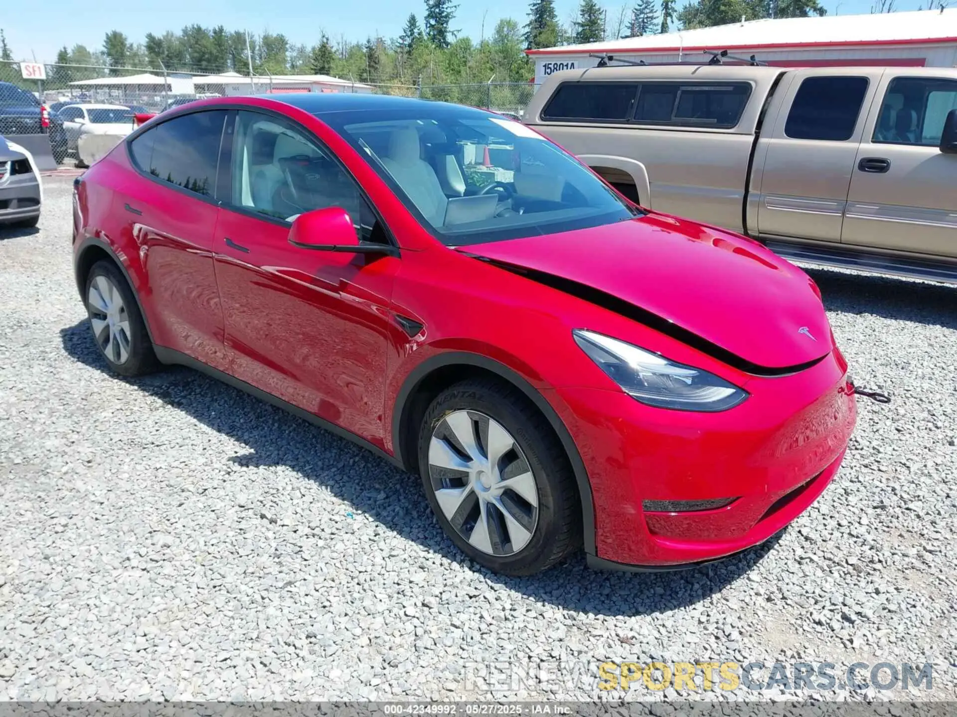 1 Photograph of a damaged car 5YJYGDEE0MF195552 TESLA MODEL Y 2021