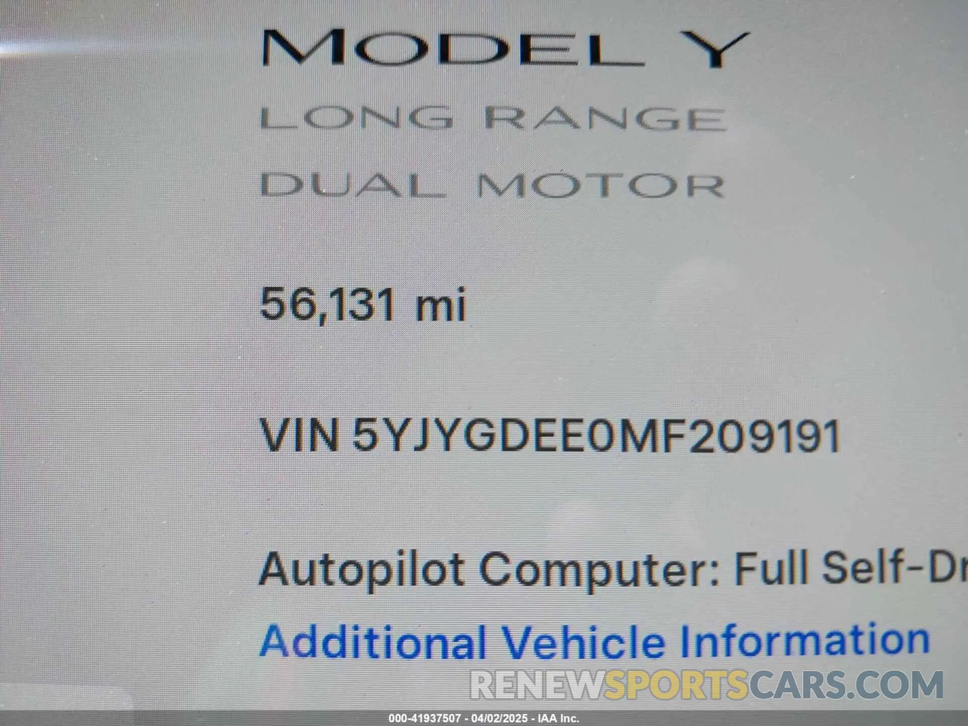 14 Photograph of a damaged car 5YJYGDEE0MF209191 TESLA MODEL Y 2021