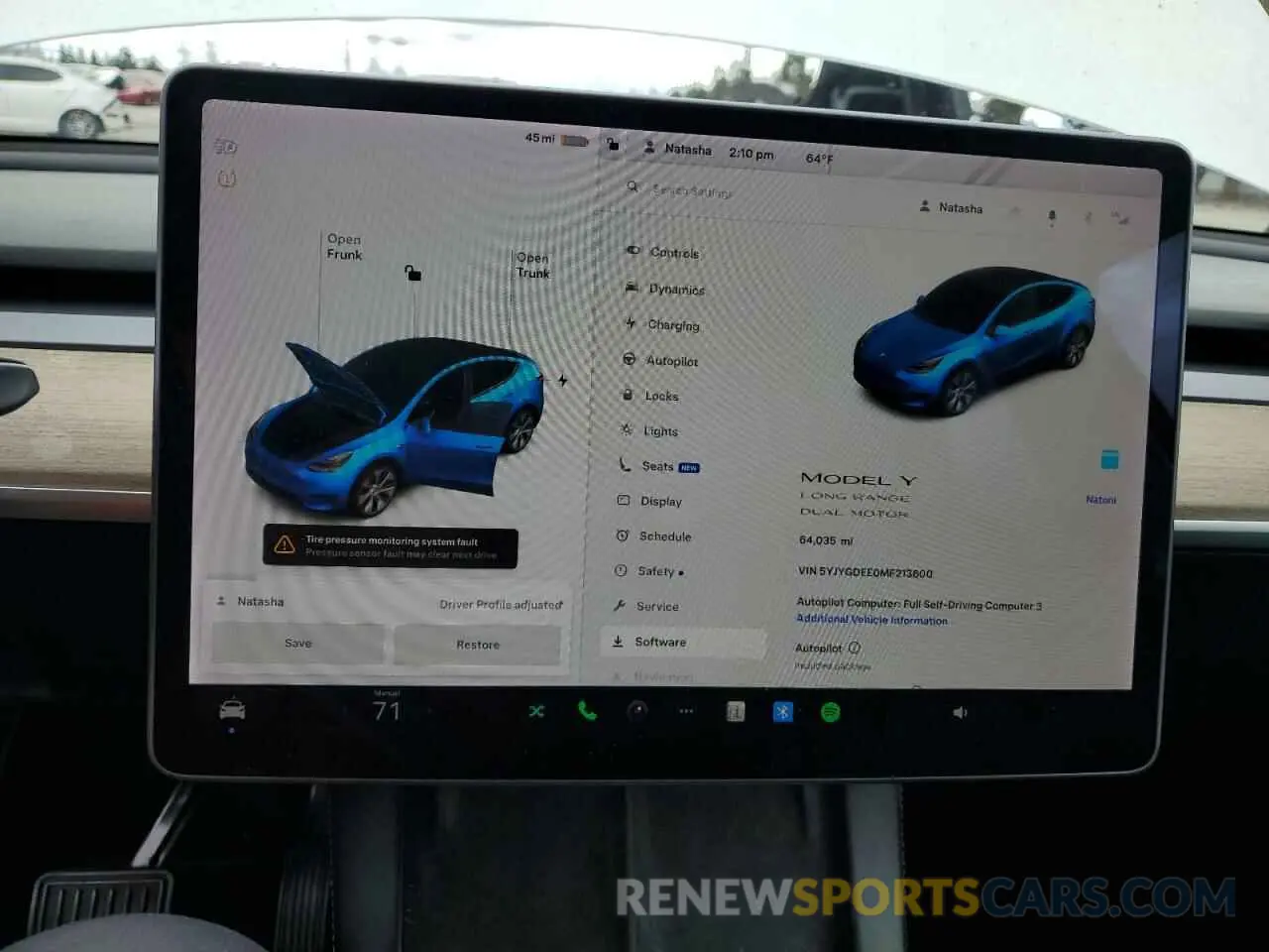 9 Photograph of a damaged car 5YJYGDEE0MF213600 TESLA MODEL Y 2021