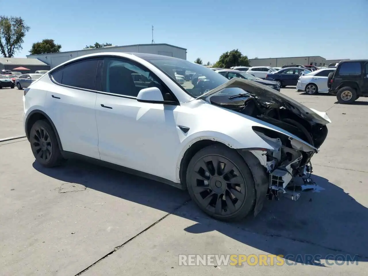4 Photograph of a damaged car 5YJYGDEE0MF218697 TESLA MODEL Y 2021