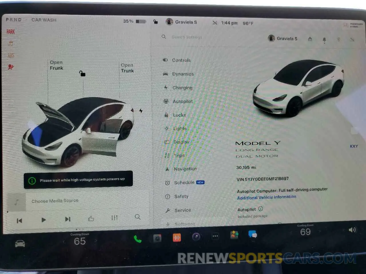 9 Photograph of a damaged car 5YJYGDEE0MF218697 TESLA MODEL Y 2021
