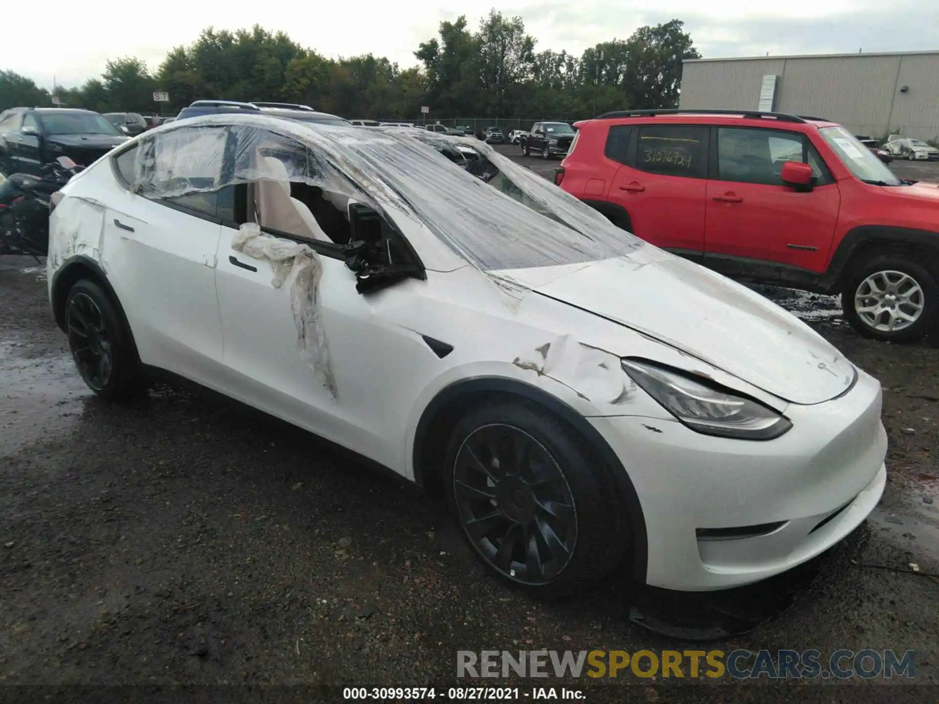 1 Photograph of a damaged car 5YJYGDEE0MF224306 TESLA MODEL Y 2021