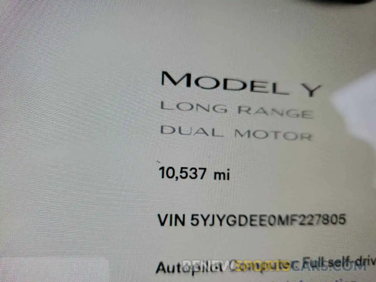 8 Photograph of a damaged car 5YJYGDEE0MF227805 TESLA MODEL Y 2021