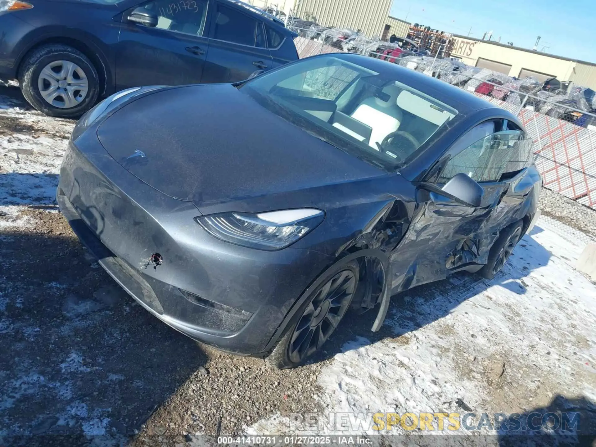 2 Photograph of a damaged car 5YJYGDEE0MF228744 TESLA MODEL Y 2021