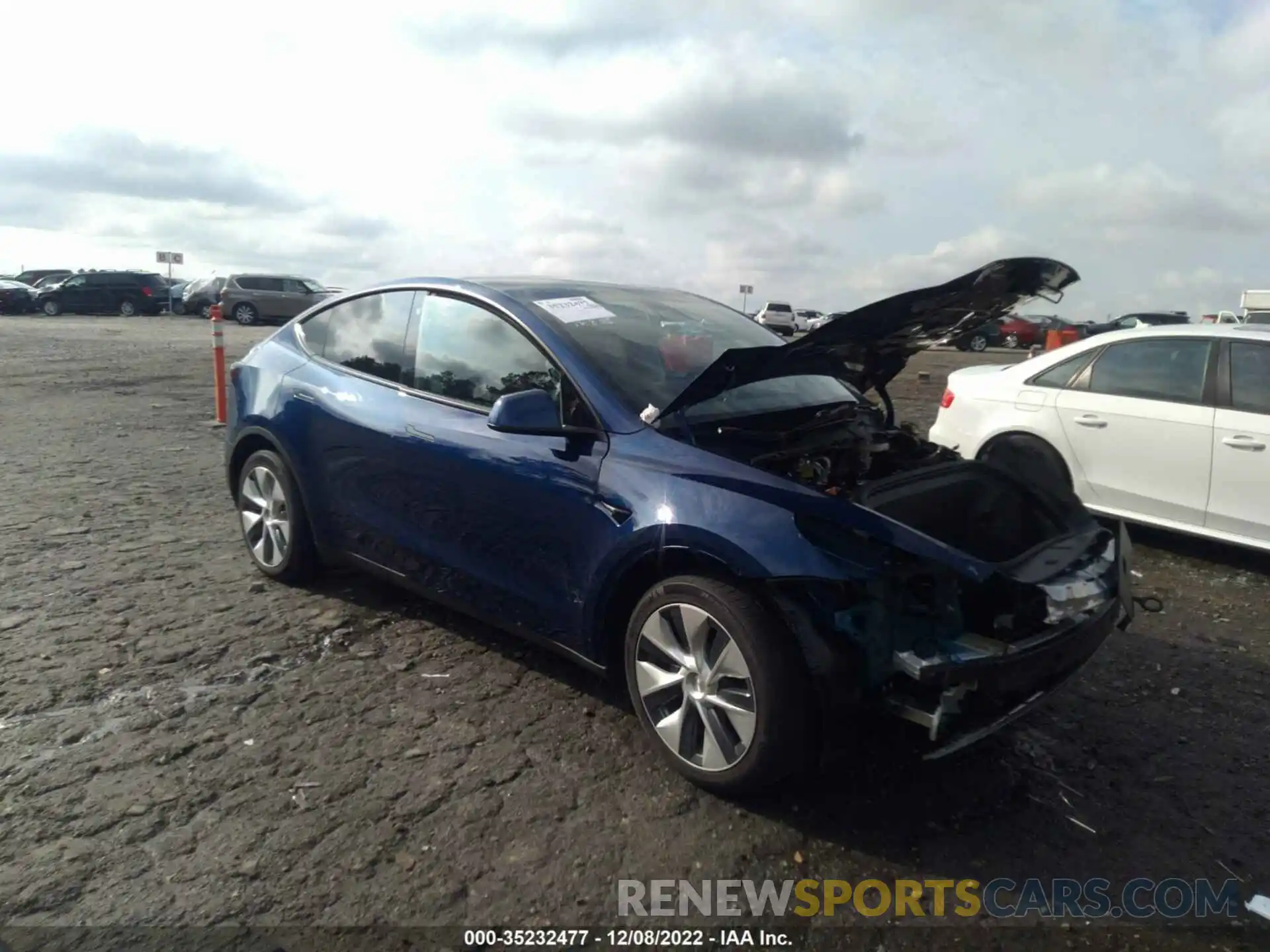 1 Photograph of a damaged car 5YJYGDEE0MF229053 TESLA MODEL Y 2021