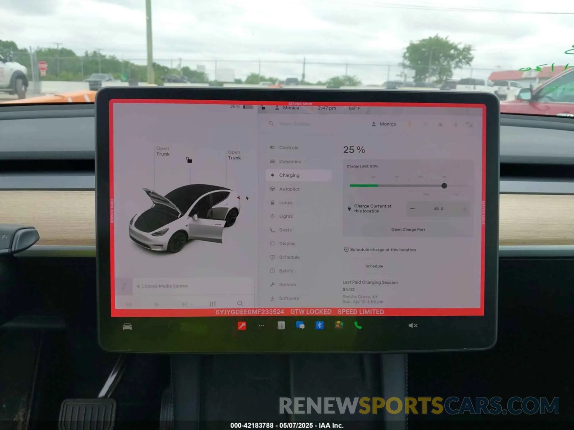7 Photograph of a damaged car 5YJYGDEE0MF233524 TESLA MODEL Y 2021