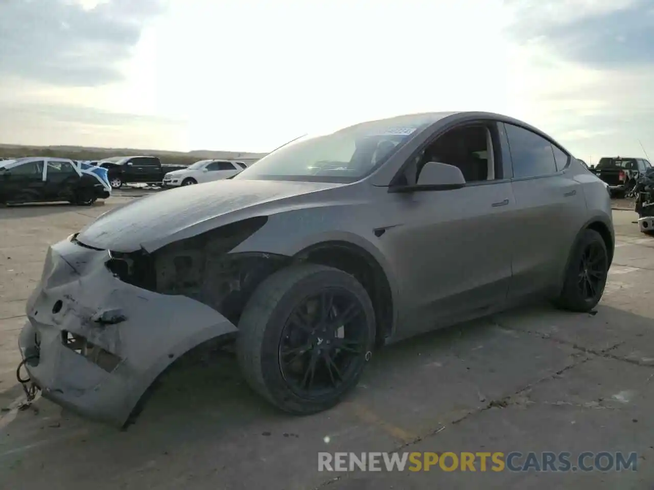 1 Photograph of a damaged car 5YJYGDEE0MF255412 TESLA MODEL Y 2021