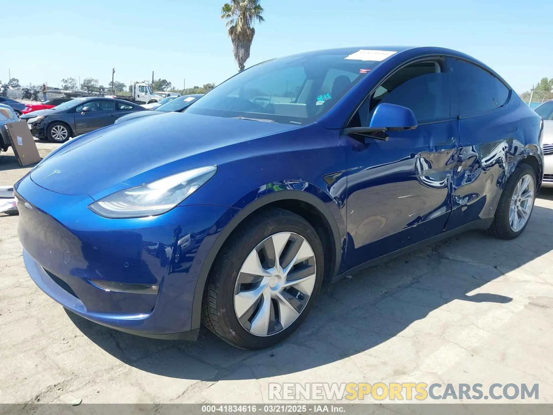 2 Photograph of a damaged car 5YJYGDEE0MF270461 TESLA MODEL Y 2021