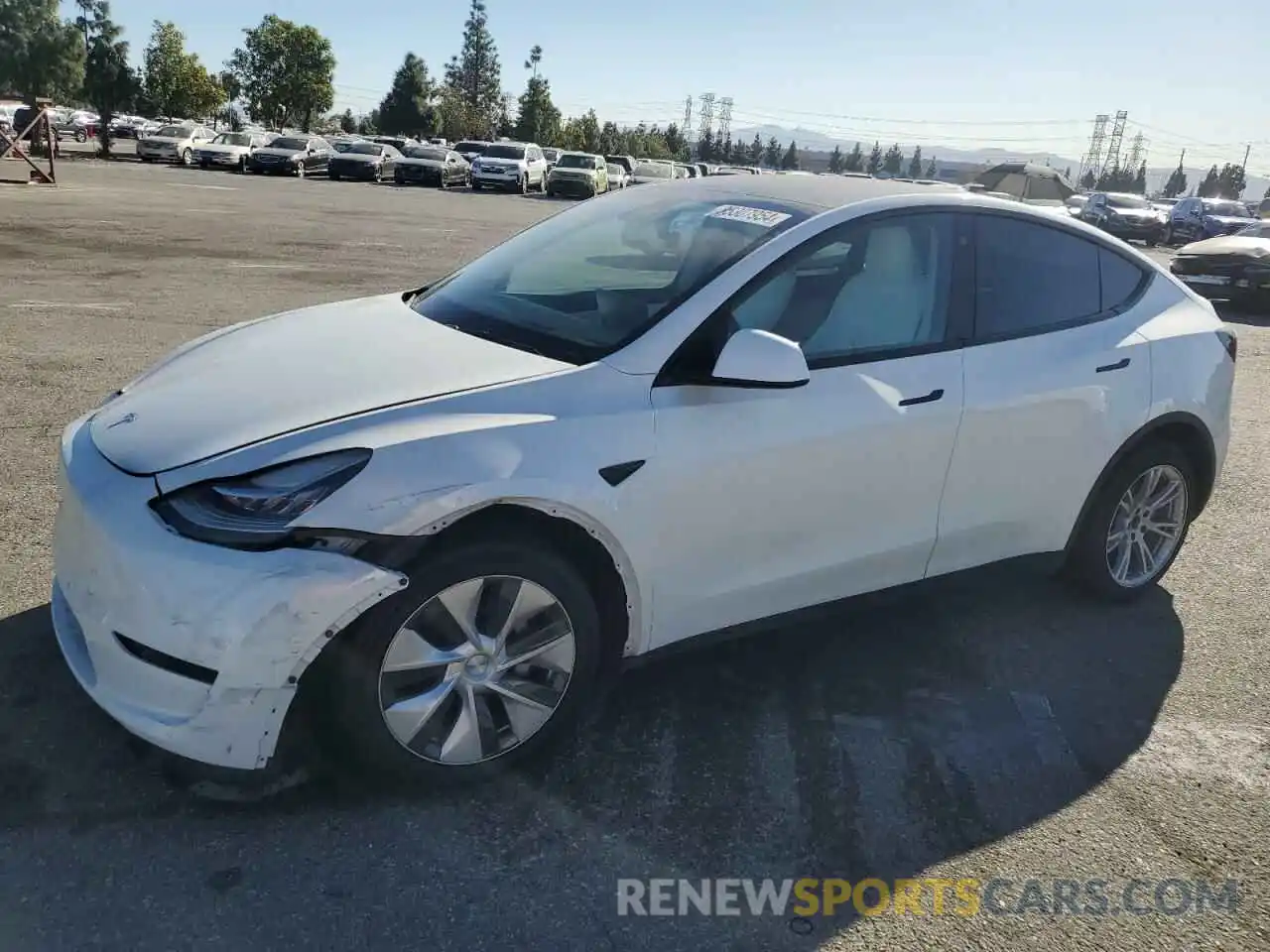 1 Photograph of a damaged car 5YJYGDEE0MF274834 TESLA MODEL Y 2021