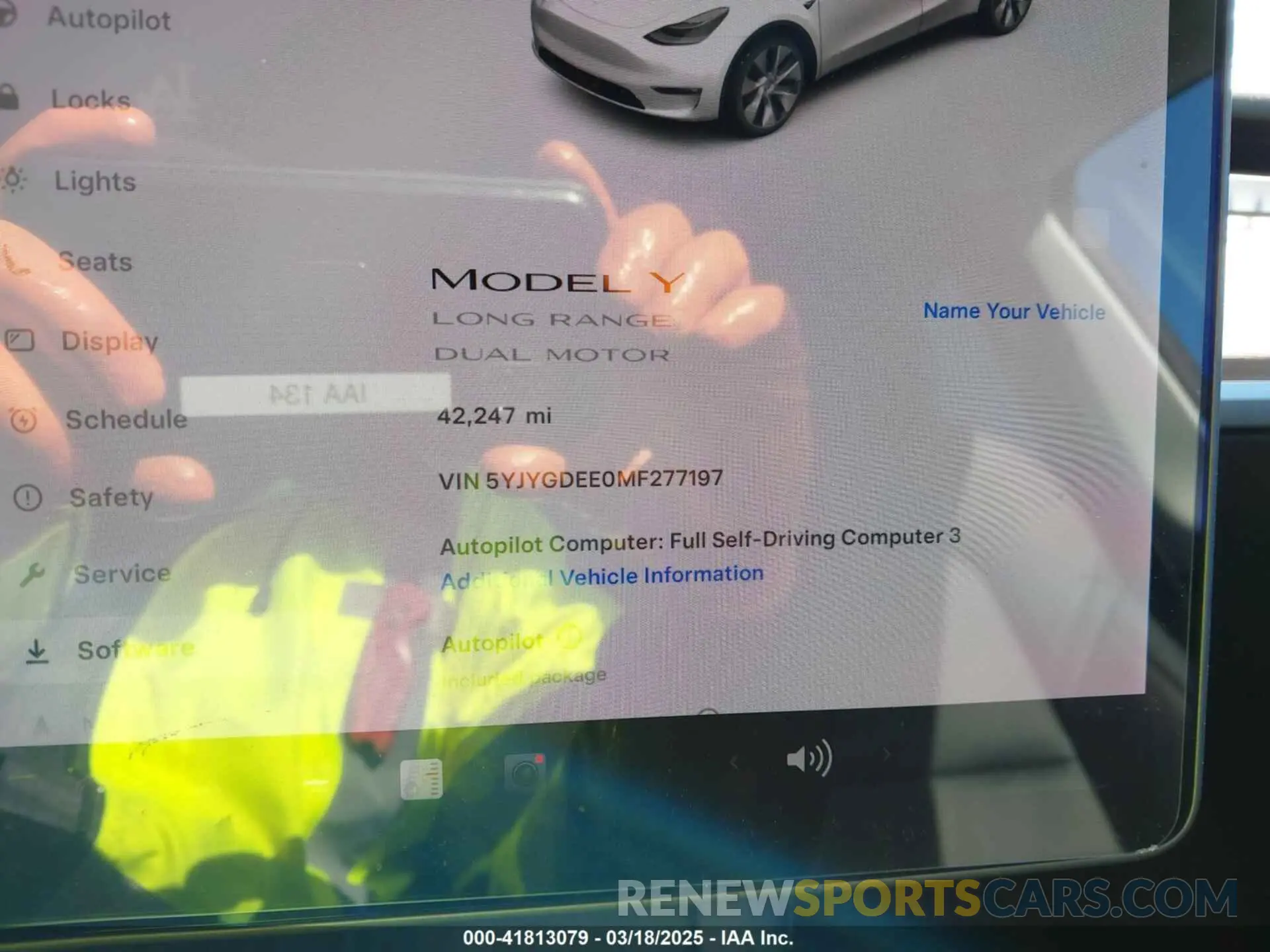 7 Photograph of a damaged car 5YJYGDEE0MF277197 TESLA MODEL Y 2021
