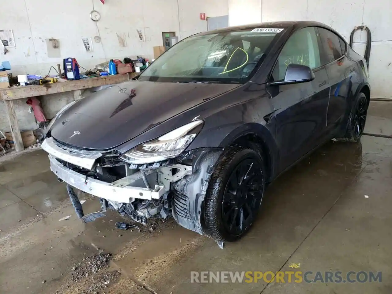 2 Photograph of a damaged car 5YJYGDEE0MF284697 TESLA MODEL Y 2021