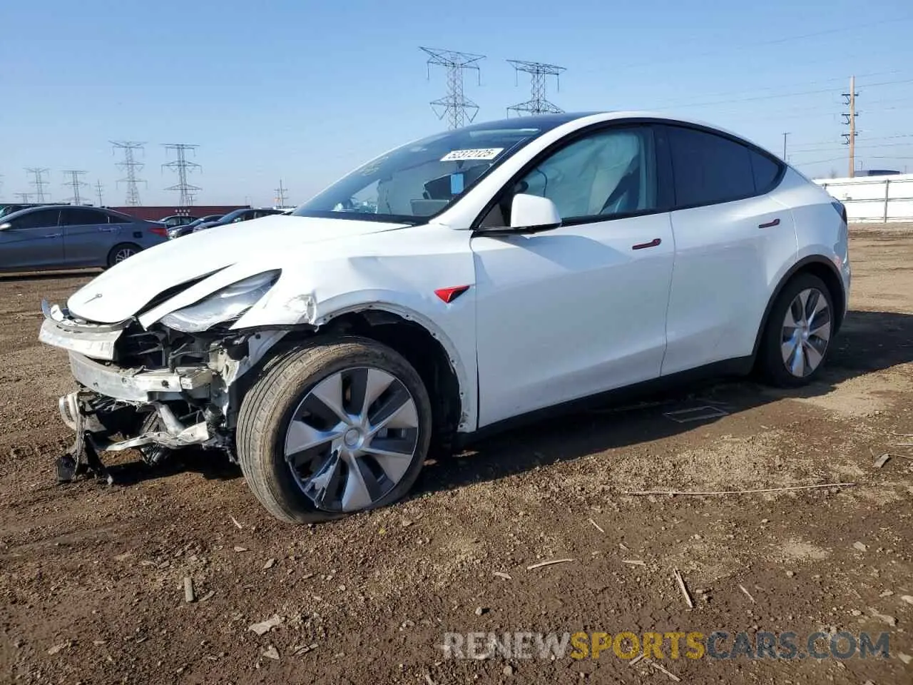 1 Photograph of a damaged car 5YJYGDEE0MF296591 TESLA MODEL Y 2021