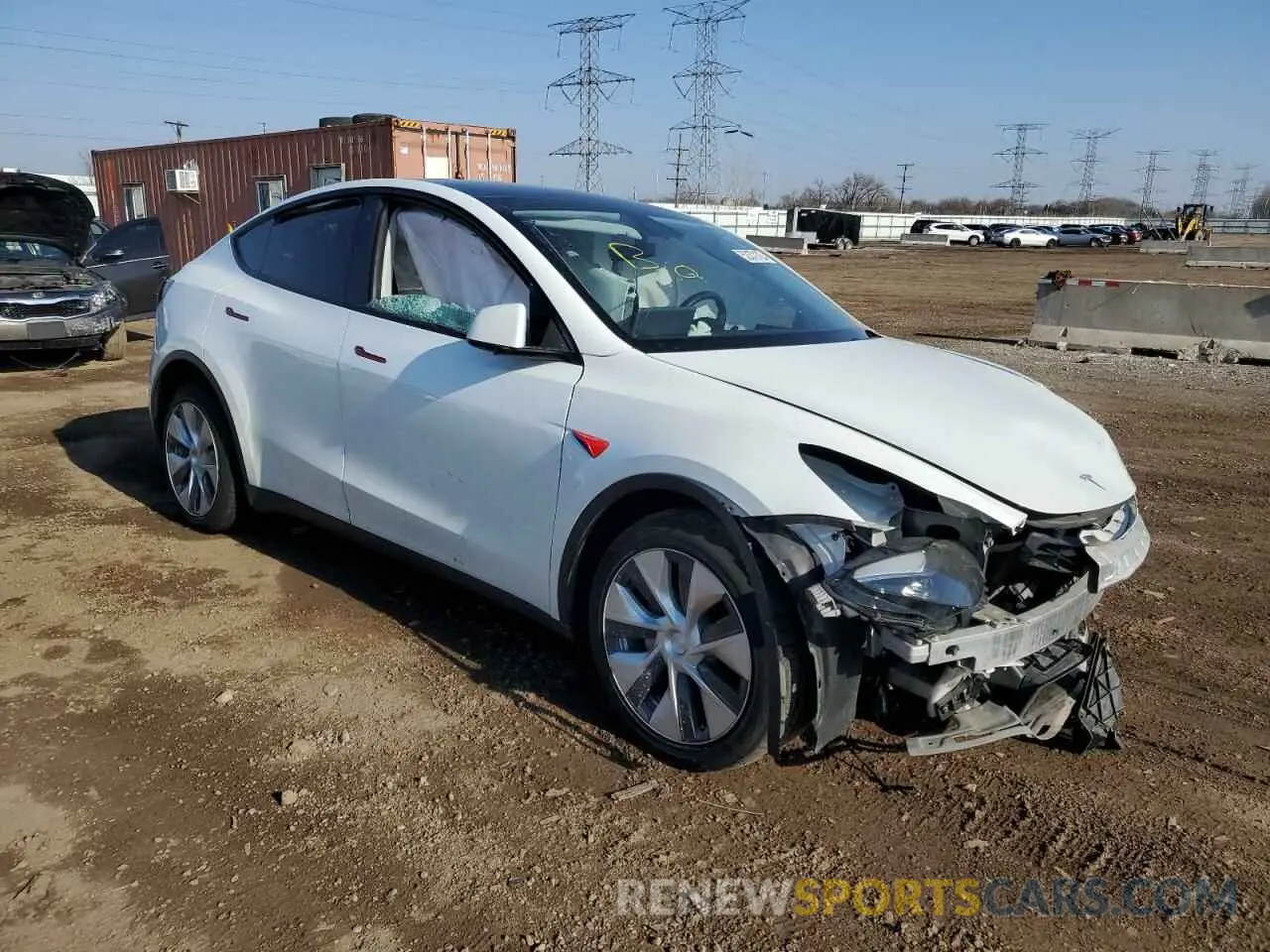 4 Photograph of a damaged car 5YJYGDEE0MF296591 TESLA MODEL Y 2021