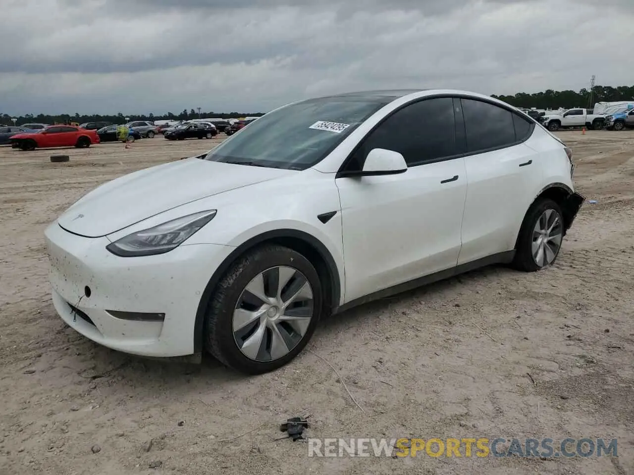 1 Photograph of a damaged car 5YJYGDEE0MF299944 TESLA MODEL Y 2021