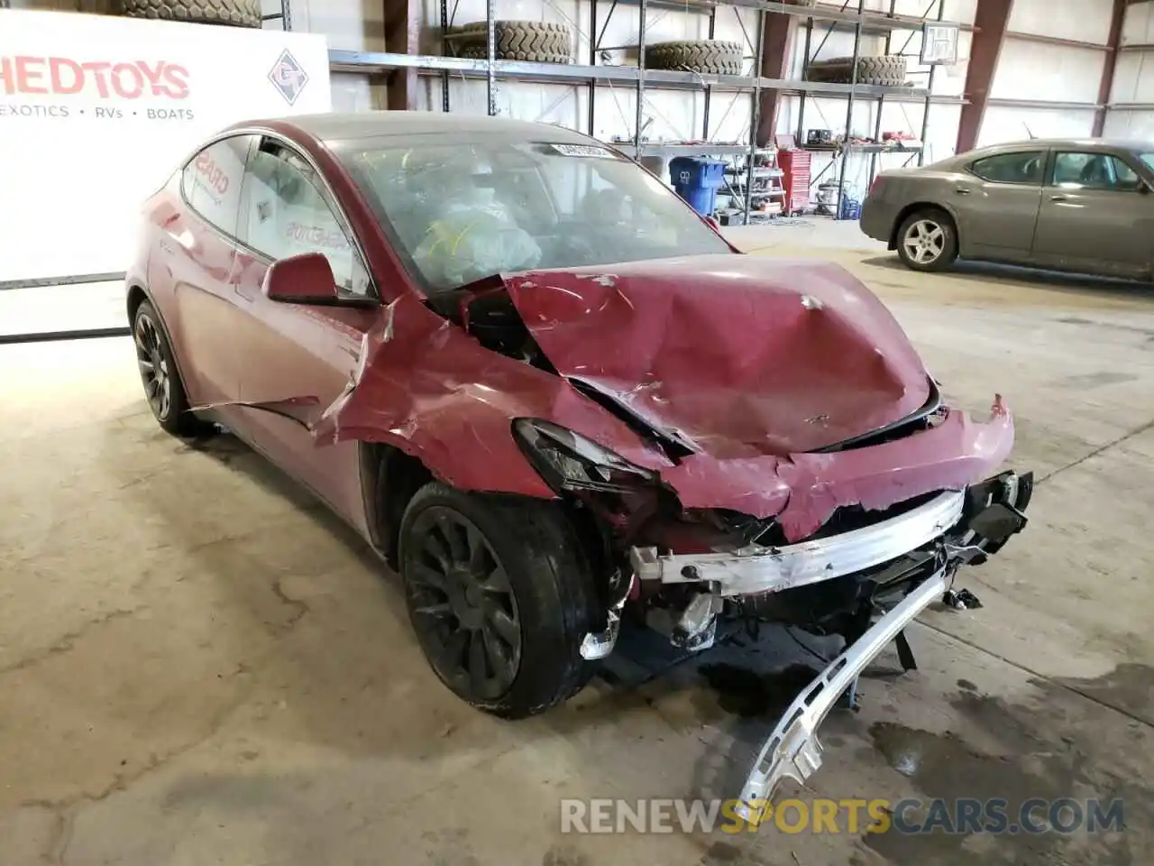 1 Photograph of a damaged car 5YJYGDEE1MF060497 TESLA MODEL Y 2021