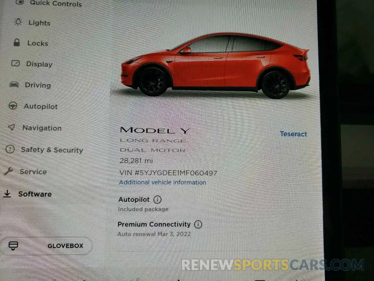 8 Photograph of a damaged car 5YJYGDEE1MF060497 TESLA MODEL Y 2021