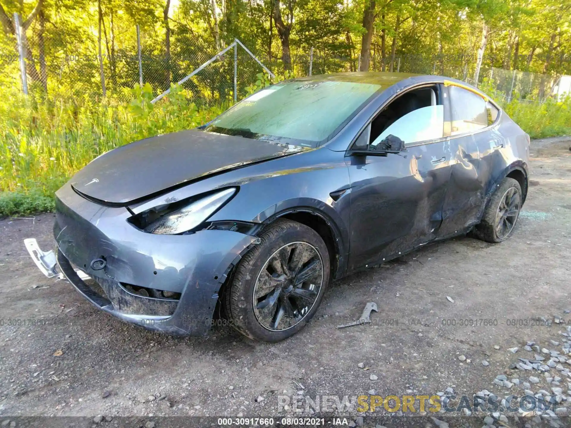 2 Photograph of a damaged car 5YJYGDEE1MF067174 TESLA MODEL Y 2021