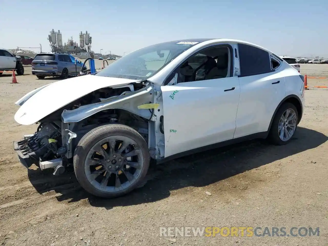 1 Photograph of a damaged car 5YJYGDEE1MF068602 TESLA MODEL Y 2021