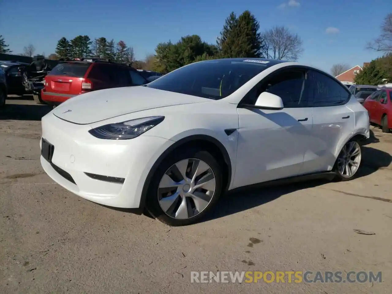 2 Photograph of a damaged car 5YJYGDEE1MF074710 TESLA MODEL Y 2021