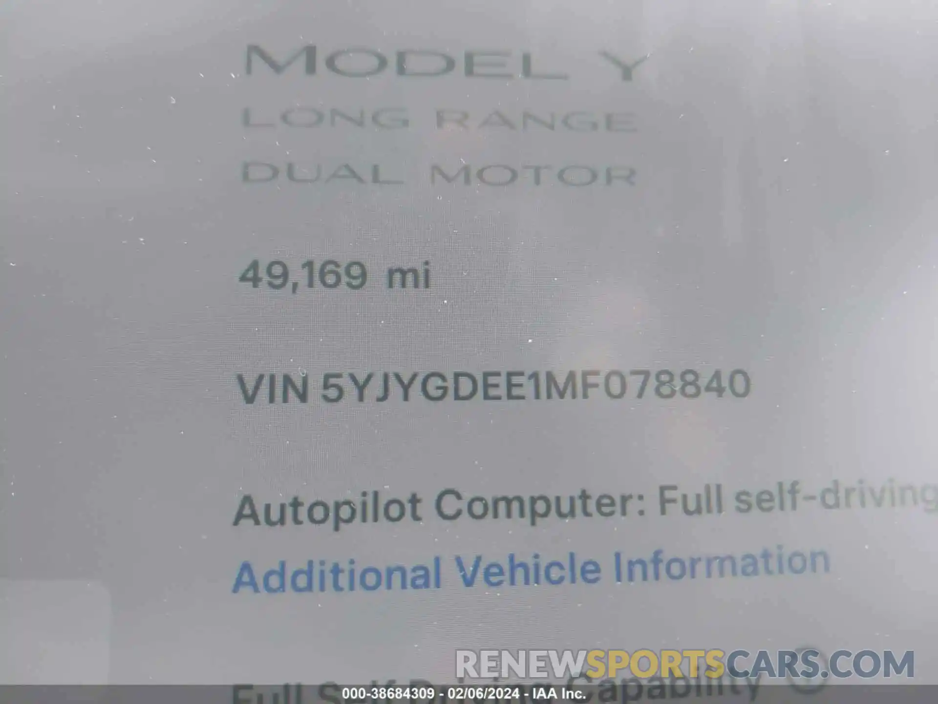 9 Photograph of a damaged car 5YJYGDEE1MF078840 TESLA MODEL Y 2021