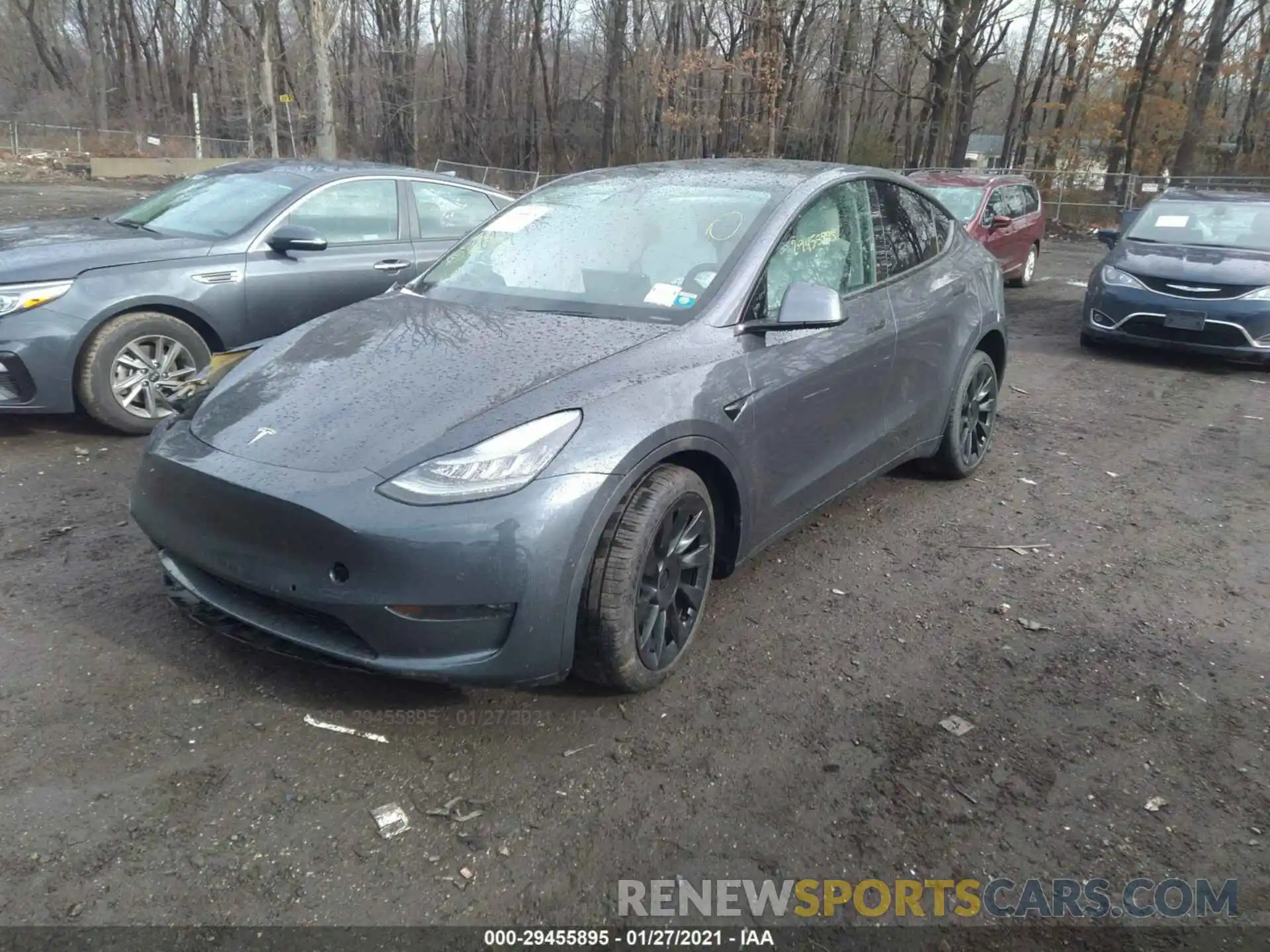 2 Photograph of a damaged car 5YJYGDEE1MF080944 TESLA MODEL Y 2021