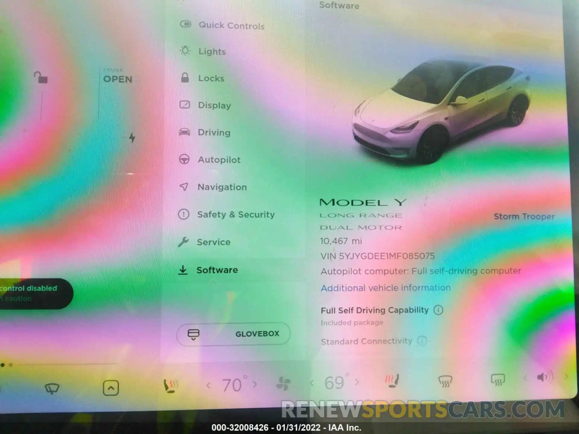 7 Photograph of a damaged car 5YJYGDEE1MF085075 TESLA MODEL Y 2021