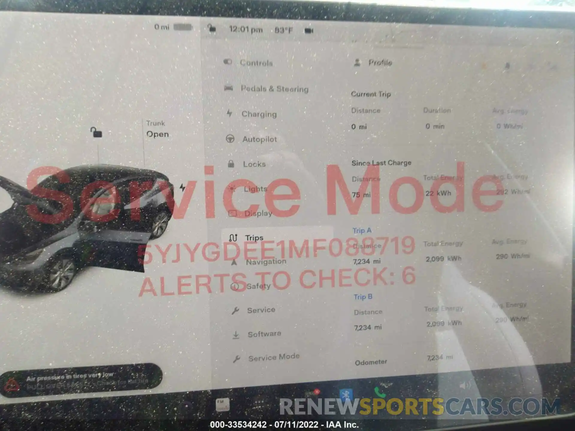 7 Photograph of a damaged car 5YJYGDEE1MF088719 TESLA MODEL Y 2021