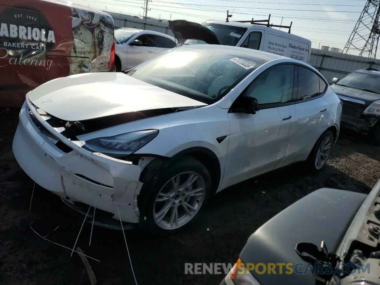 1 Photograph of a damaged car 5YJYGDEE1MF098649 TESLA MODEL Y 2021