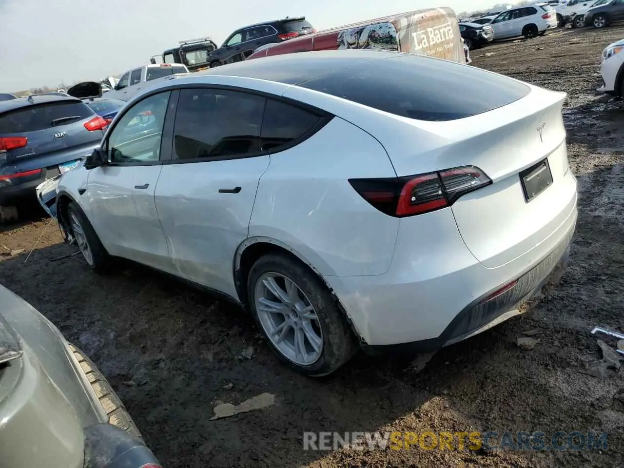 2 Photograph of a damaged car 5YJYGDEE1MF098649 TESLA MODEL Y 2021