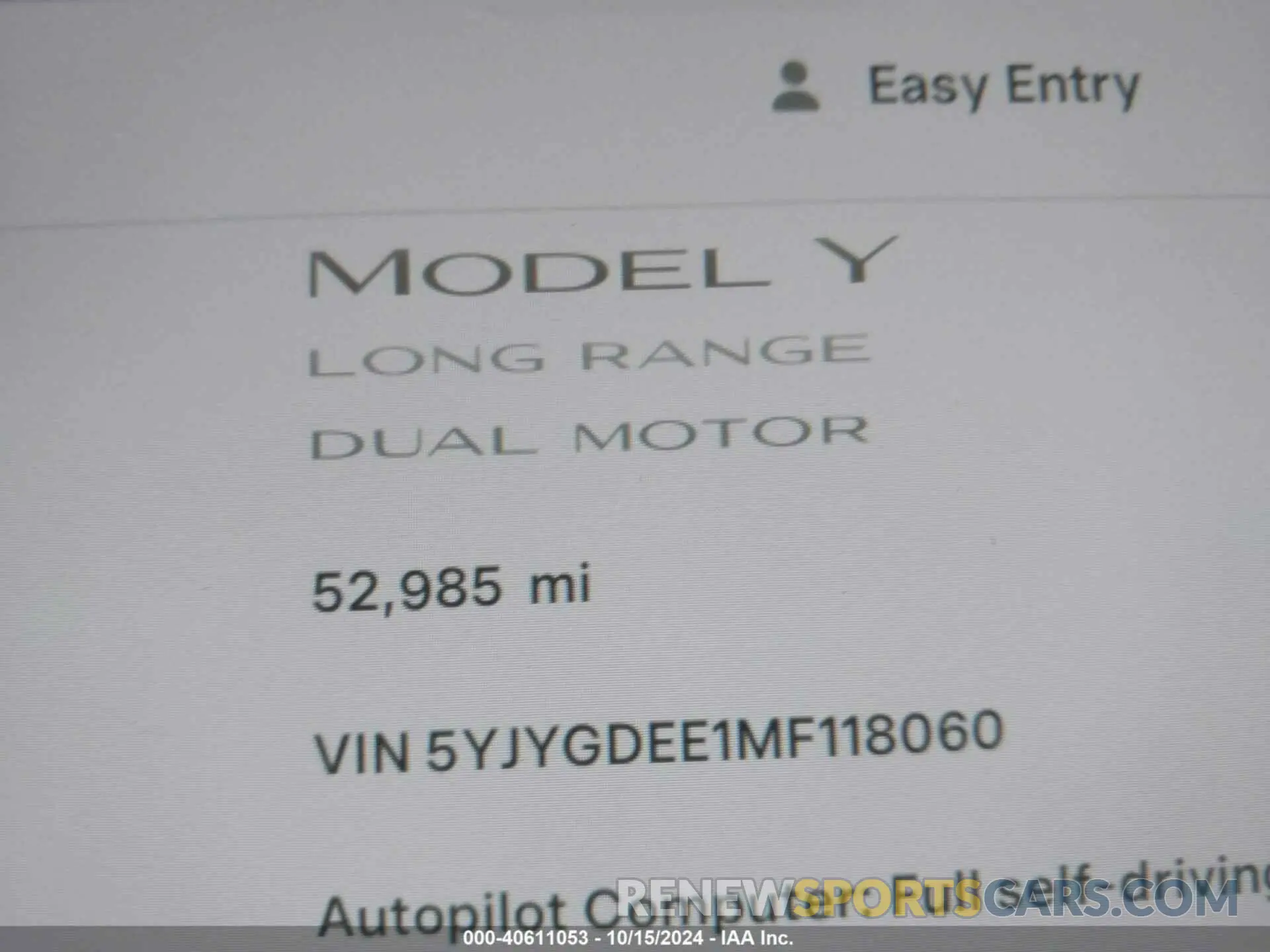 14 Photograph of a damaged car 5YJYGDEE1MF118060 TESLA MODEL Y 2021