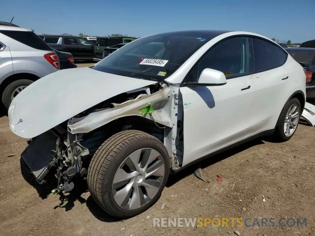 1 Photograph of a damaged car 5YJYGDEE1MF131536 TESLA MODEL Y 2021
